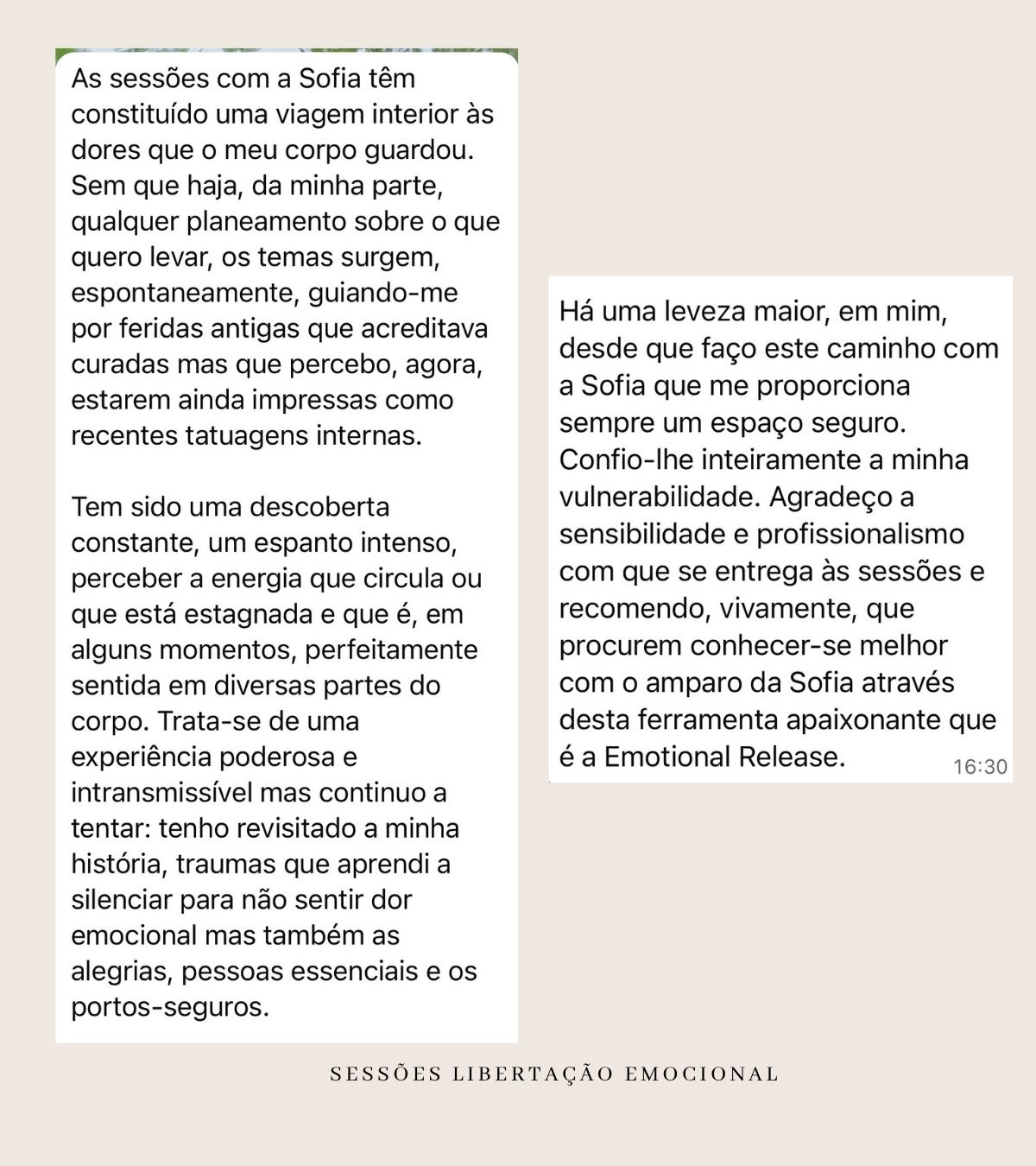 review sessões de libertação emocional